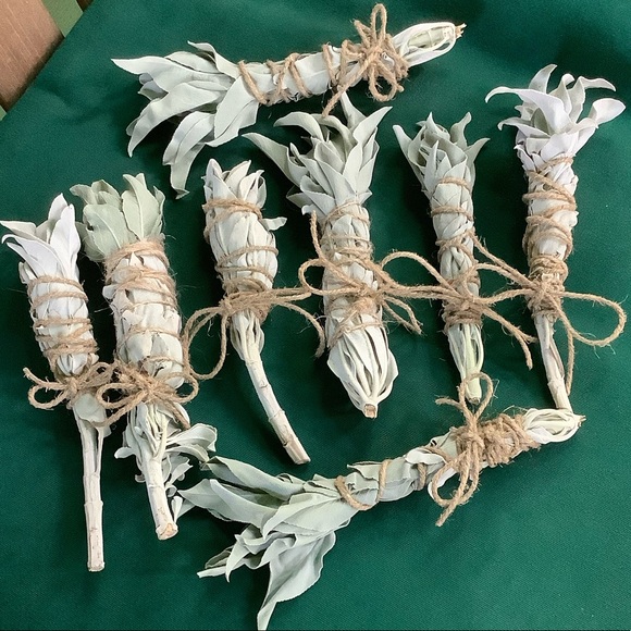 White Sage Mini 1 stick Organic Smudge Stick - Picture 3 of 9